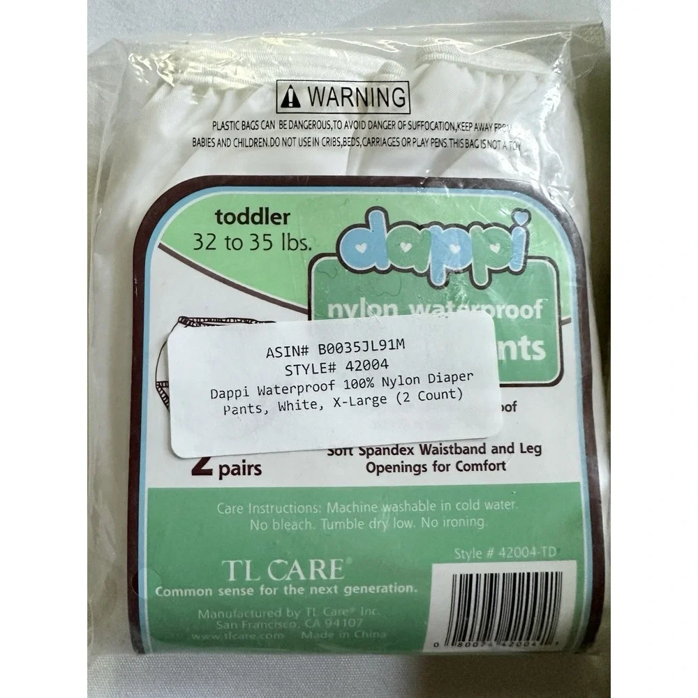 2 New Gerber Waterproof Pants 2T (28-32 Lbs) 3T 32-35 lbs White Toddler & Dappi